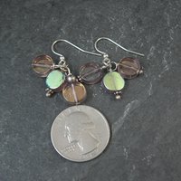 Iridescent Purple Bead Earrings