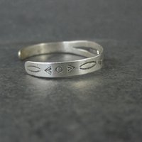 Vintage Sterling Thunderbird Cuff Bracelet Child Sized 4.25"