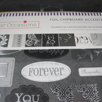 Black Silver White Wedding Foil Chipboard Accents Scrapbooking
