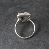 Zebra Jasper Boot Ring in Sterling Silver Size 10 Southwestern