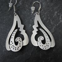 Mid Century Mexican Sterling Silver Earrings