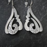 Mid Century Mexican Sterling Silver Earrings