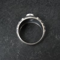 Vintage Sterling Silver Blue Topaz Ring Size 8