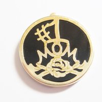 Vintage 10K Onyx #1 Mom Charm Pendant