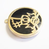 Vintage 10K Onyx #1 Mom Charm Pendant