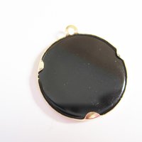 Vintage 10K Onyx #1 Mom Charm Pendant