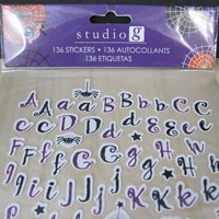 Studio G Halloween Alphabet Scrapbook Stickers .50" Discontinued