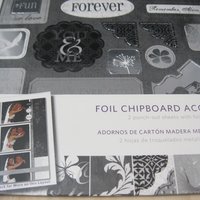Black Silver White Wedding Foil Chipboard Accents Scrapbooking