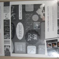 Black Silver White Wedding Foil Chipboard Accents Scrapbooking