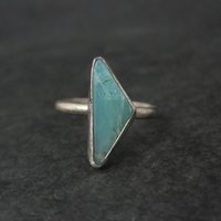 Handmade Vintage Sterling Quartz Ring Size 10