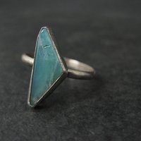 Handmade Vintage Sterling Quartz Ring Size 10