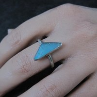 Handmade Vintage Sterling Quartz Ring Size 10
