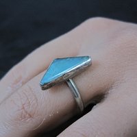 Handmade Vintage Sterling Quartz Ring Size 10