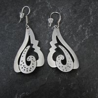 Mid Century Mexican Sterling Silver Earrings