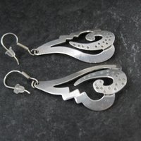 Mid Century Mexican Sterling Silver Earrings