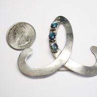 Vintage Southwestern Sterling Paua Shell Brooch