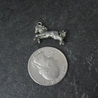 Tiny Pewter Rearing Horse Charm