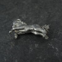 Tiny Pewter Rearing Horse Charm