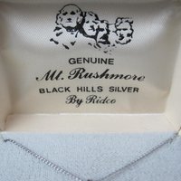 Tiny Black Hills Sterling Rose Pendant Necklace Vintage Silver Ridco
