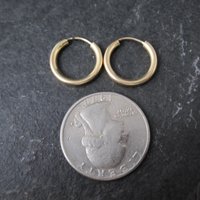 1/2" Gold Hoop Earrings 14K Gold Filled New Old Stock