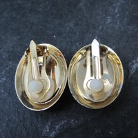 Vintage Purple Gemstone Clip On Earrings