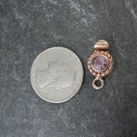 Rose Gold Amethyst Box Clasp Vermeil Sterling Silver