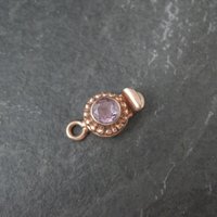Rose Gold Amethyst Box Clasp Vermeil Sterling Silver
