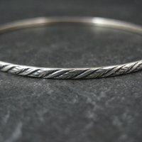 Vintage Sterling Art Deco Bangle Bracelet 7.5 Inches by Beau