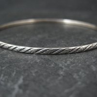 Vintage Sterling Art Deco Bangle Bracelet 7.5 Inches by Beau