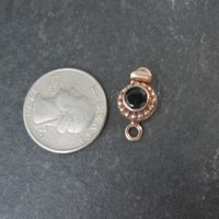 Rose Gold Black Tourmaline Box Clasp Vermeil Sterling Silver