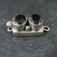 Sterling Silver Smoky Quartz Box Clasp
