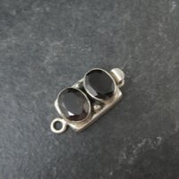 Sterling Silver Smoky Quartz Box Clasp