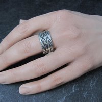 Wide Vintage Southwestern Sterling Band Ring Available in Sizes 8 and 10 Nathan Lovato