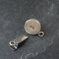 Sterling Silver Yellow Amber Box Clasp