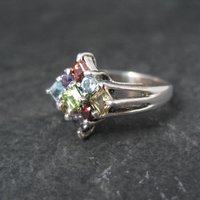 Sterling Silver Multi Gemstone Ring Size 8 New Old Stock Dee Berkley