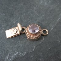 Rose Gold Amethyst Box Clasp Vermeil Sterling Silver