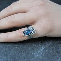 Southwestern Abalone Feather Ring Many Sizes Available NOS