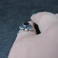Southwestern Abalone Feather Ring Many Sizes Available NOS