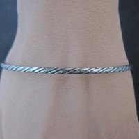 Vintage Sterling Art Deco Bangle Bracelet 7.5 Inches by Beau