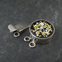 Vintage Sterling Silver Art Glass Box Clasp 1 & 2 Strand Available