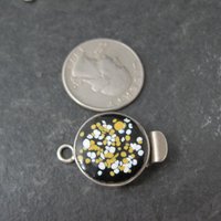 Vintage Sterling Silver Art Glass Box Clasp 1 & 2 Strand Available