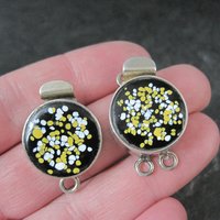 Vintage Sterling Silver Art Glass Box Clasp 1 & 2 Strand Available