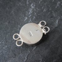 Sterling Silver Floral Art Glass Box Clasp