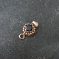 Rose Gold Black Tourmaline Box Clasp Vermeil Sterling Silver