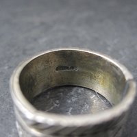 Wide Vintage Southwestern Sterling Band Ring Available in Sizes 8 and 10 Nathan Lovato