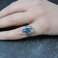 Southwestern Abalone Feather Ring Many Sizes Available NOS