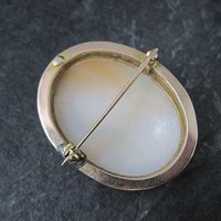 Vintage Gold Filled Carved Cameo Brooch