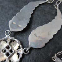 Vintage Black Hills Gold & Silver Feather Necklace Mt Rushmore