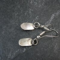 Dainty Southwestern Turquoise Peyote Flower Earrings Sterling Silver
