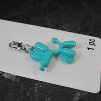 Turquoise Balloon Dog Charm by Bead Landing